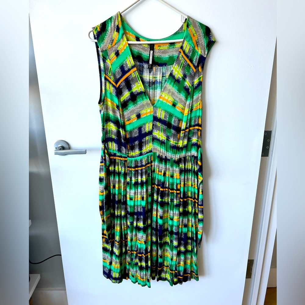 Tracy Reese Green Floral Dress Size M